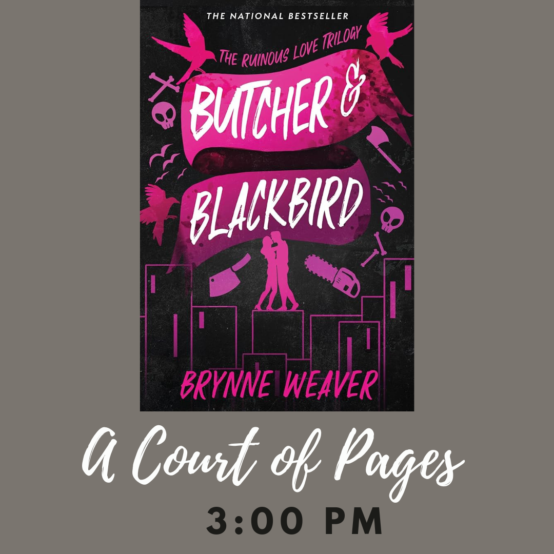 click here to learn more about a court of pages book club, Butcher and Blackbird